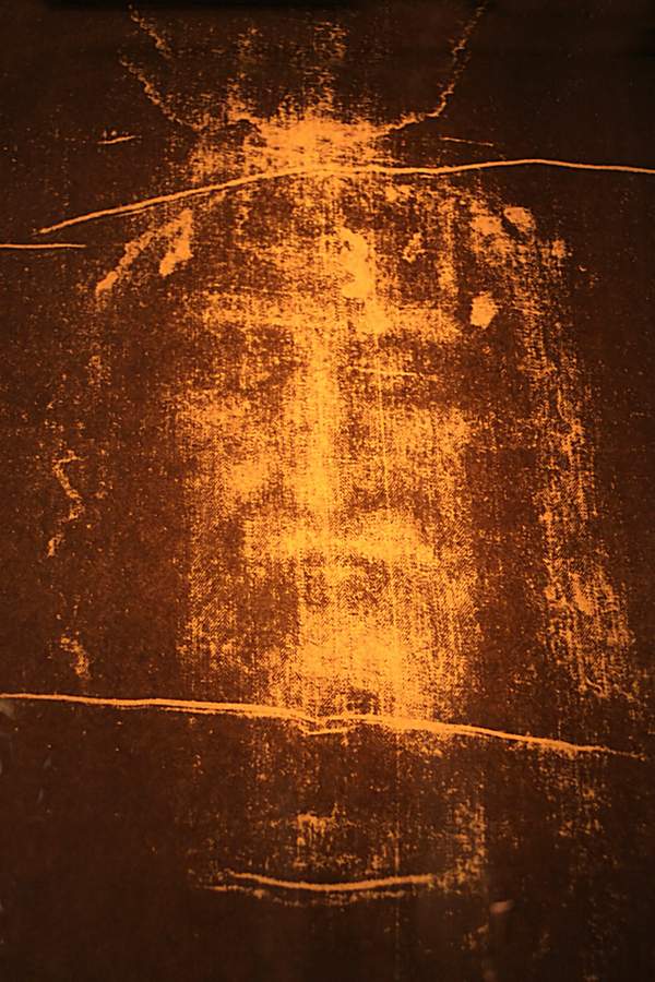 The face of our Lord Jesus Christ in the Shroud of Turin.