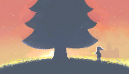 “She’s sleeping under the tree on the hill!” The girl’s cries echoed through the stars, and a hush fell over the area.